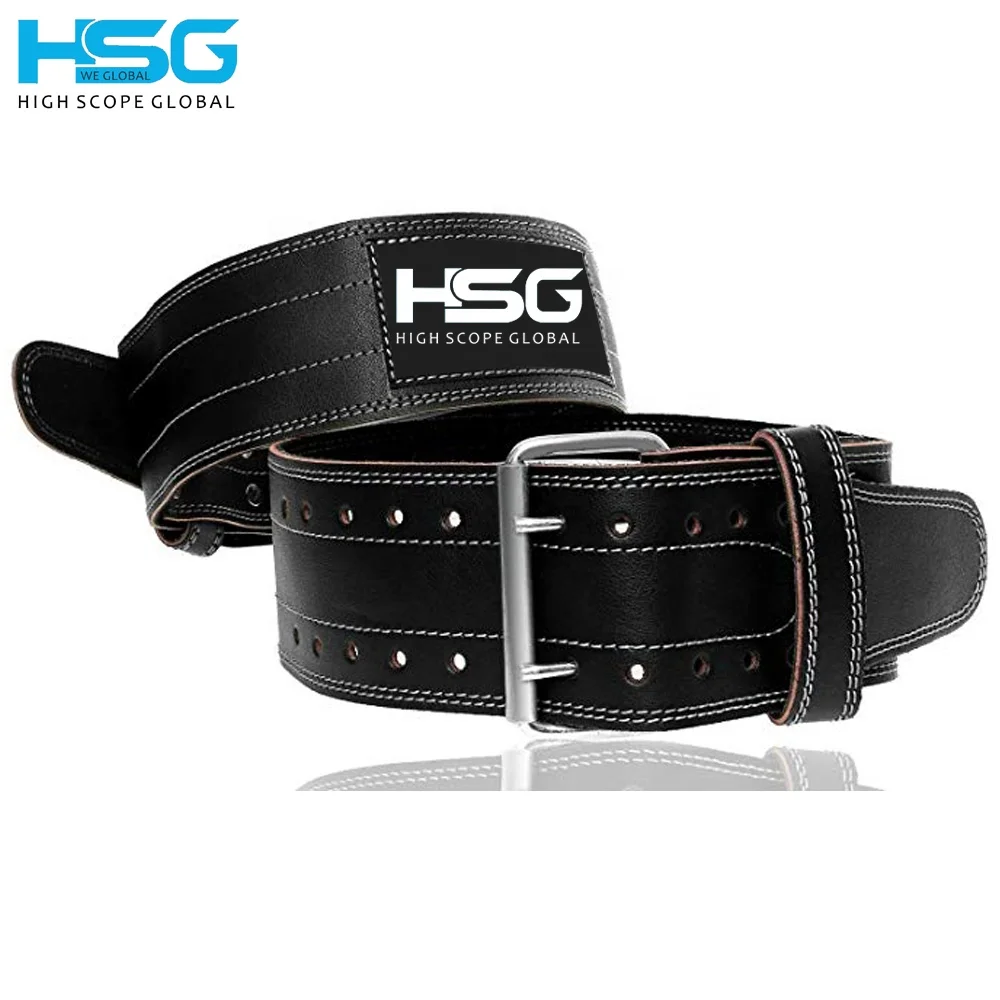 Hot Selling 2022 Powerlifting belt Genuine Leather Power Heavy Duty Weight Lifting Bodybuilding Belt
