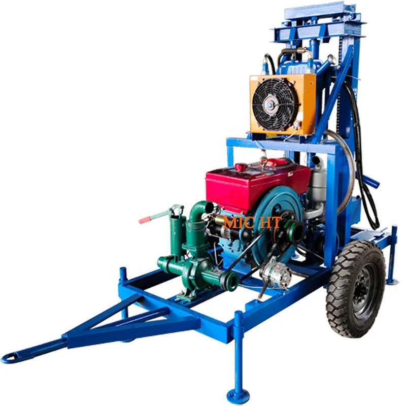 HT Brand High Quality Portable 100M Meter Cheap Mini Water Well Drilling Rig Machine For Sale