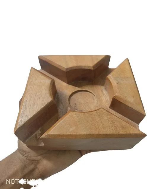 Custom Paulownia Vase Solid Wood Dry Vase Mini Creative Flower Maker Decorative Tea Ceremony Accessories with agate