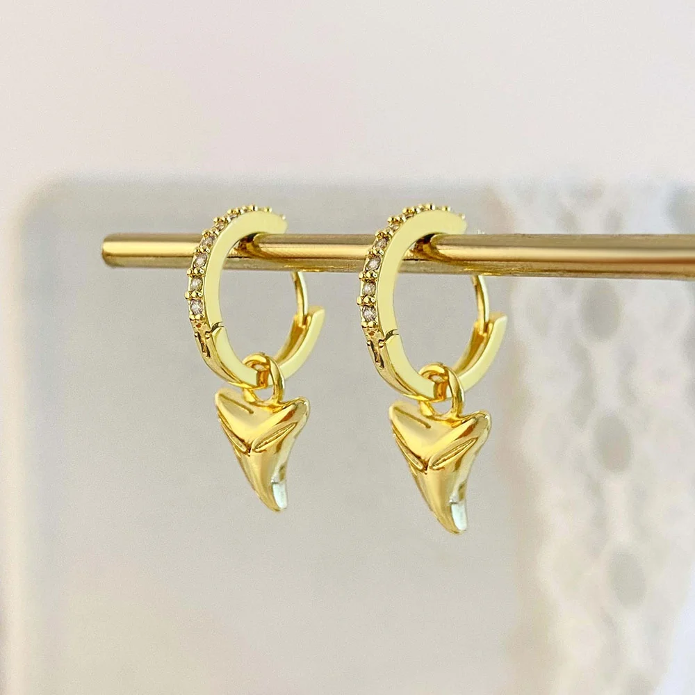 Masked Superman Huggie 18K Gold Plated Earring Fashion Jewelry Dangle Hoop Earrings