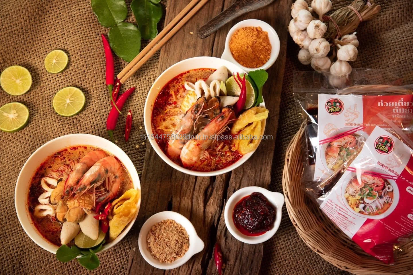 Easy To Cook Tom Yum Rice Vermicelli  Thai Noodles Instant Food  From Thailand By Kanyok