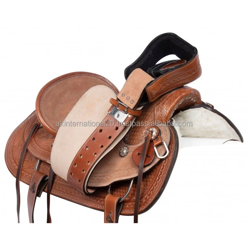 Top Trending Heavy Duty Western Roping Wade Tree Ranch Working Leather Tooled Horse Saddle Tack 16 Manufacturing From India
