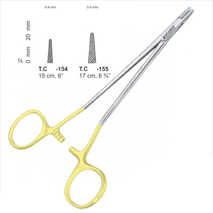 Crile Wood TC держатели игл из нержавеющей стали полузолотые хирургические медицинские щипцы с личной лабораторией