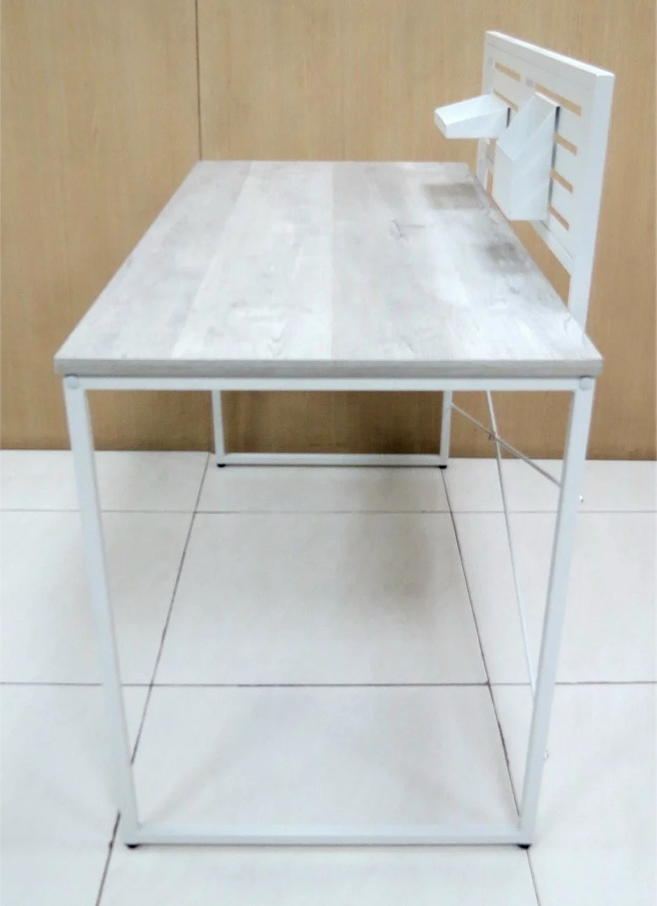 Particle Board computer desk PVC Leather computer writing table with penholder