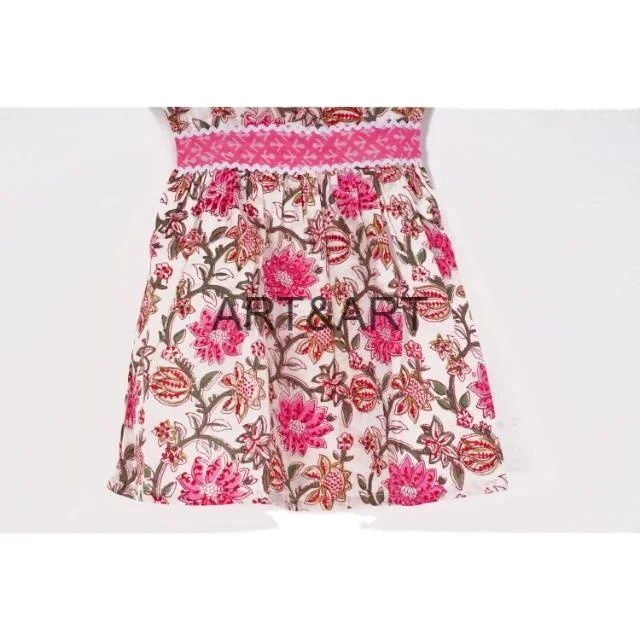 Wholesale And Manufacture Factory Supply Girls Dress Black Printed Summer Dress and Frock for Girls Essential Dresses Genre Kids