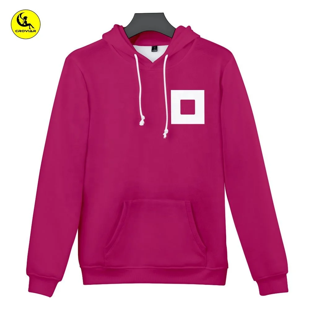 New Arrival Squid Game 2021 Clothing Unisex Hoodie Sweatshirt Casual Street wear square sign Pullover Hoodies