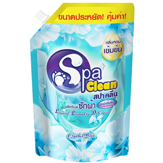 Crystal Blue Scented Spa Clean Fabric Detergent Laundry Cleaning Supplies with Stain Remover Powder Shape Cloth Washing Perfume