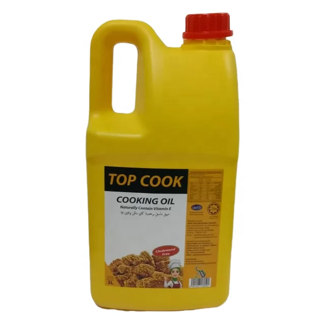 Malaysia  CP10 Jerrycan cooking oil 3 Liter x 6 Bottles Per Carton Palm Olein for food and beverage Industrial