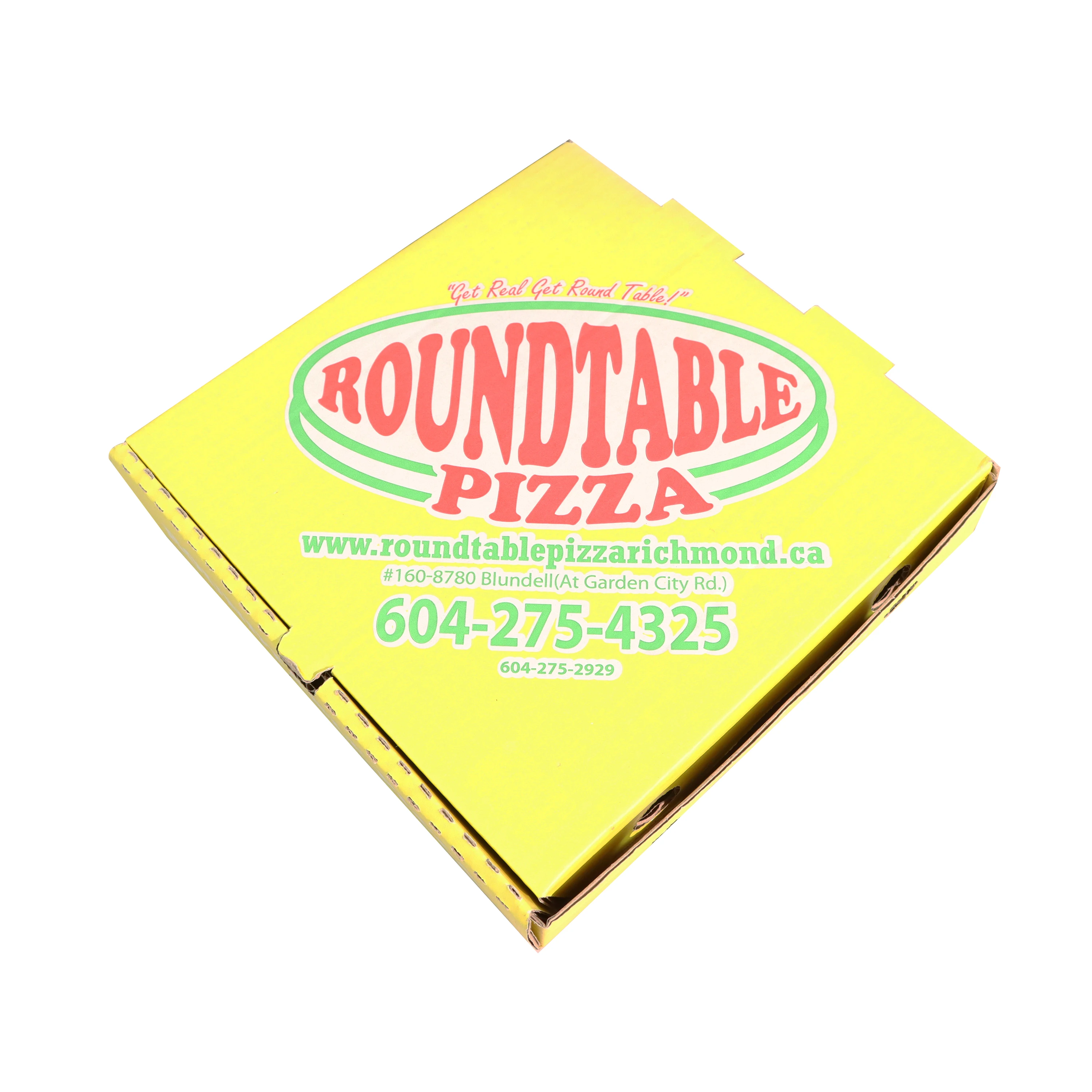 Custom logo printed Brown Kraft  Food Packaging Paper Pizza Box