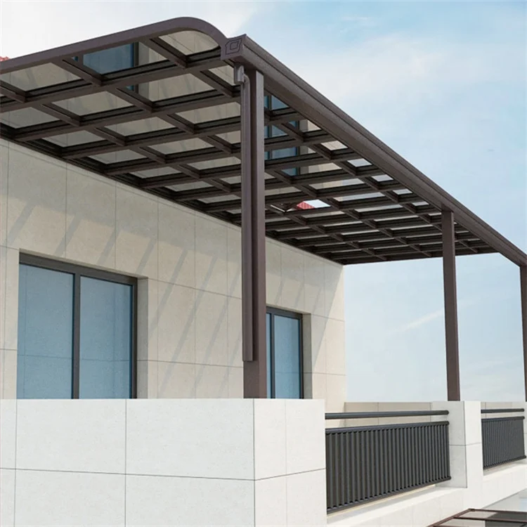 Retractably Pergola Canopy Aluminum Patio Cover Fixed Outdoor Restaurant Canopy Aluminum Terrace Covers Steel Structure Canopy