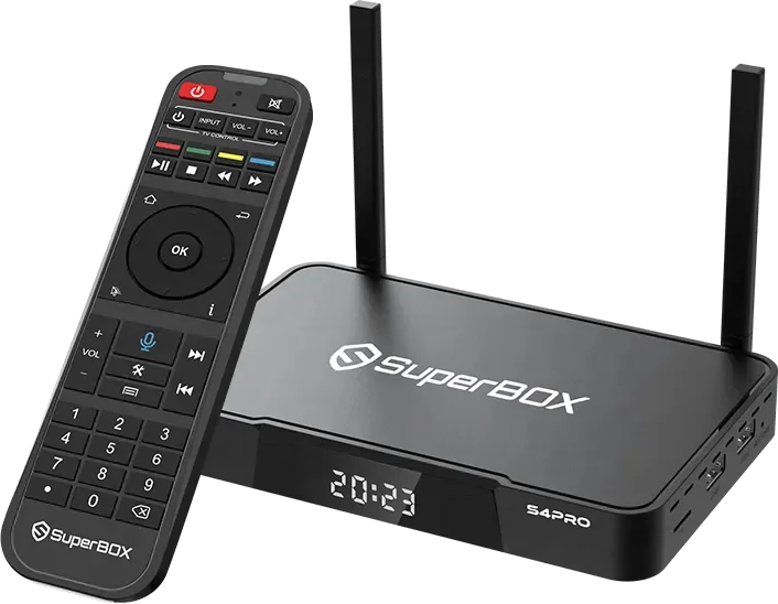 2023 New version IPTV Superbox S4 Pro Dual Band Wi-Fi Smart Media Player the best iptv box in USA America android tv box