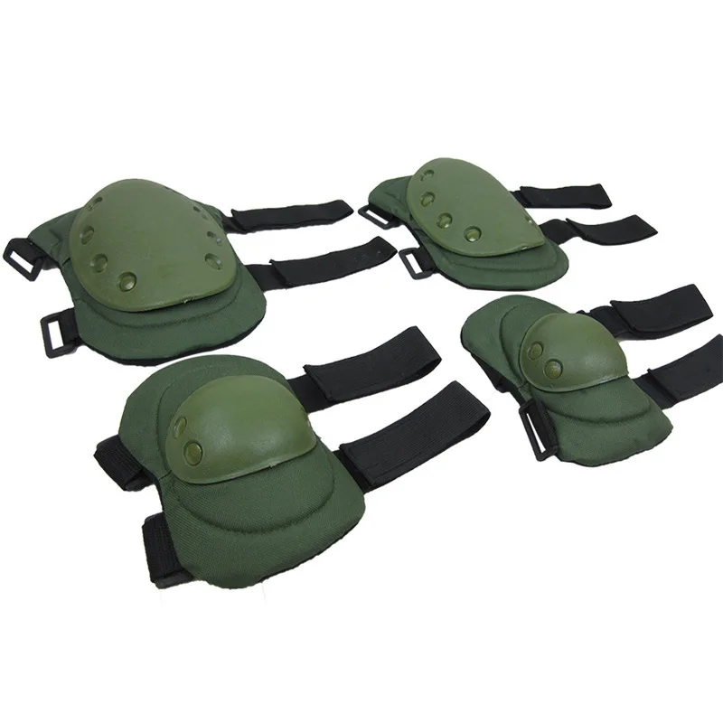 WANZHUO High Quality Solid nail Outdoor Sports Protector Tactical Knee Pads Elbow Pads for Climbing Training Shooting Fighting