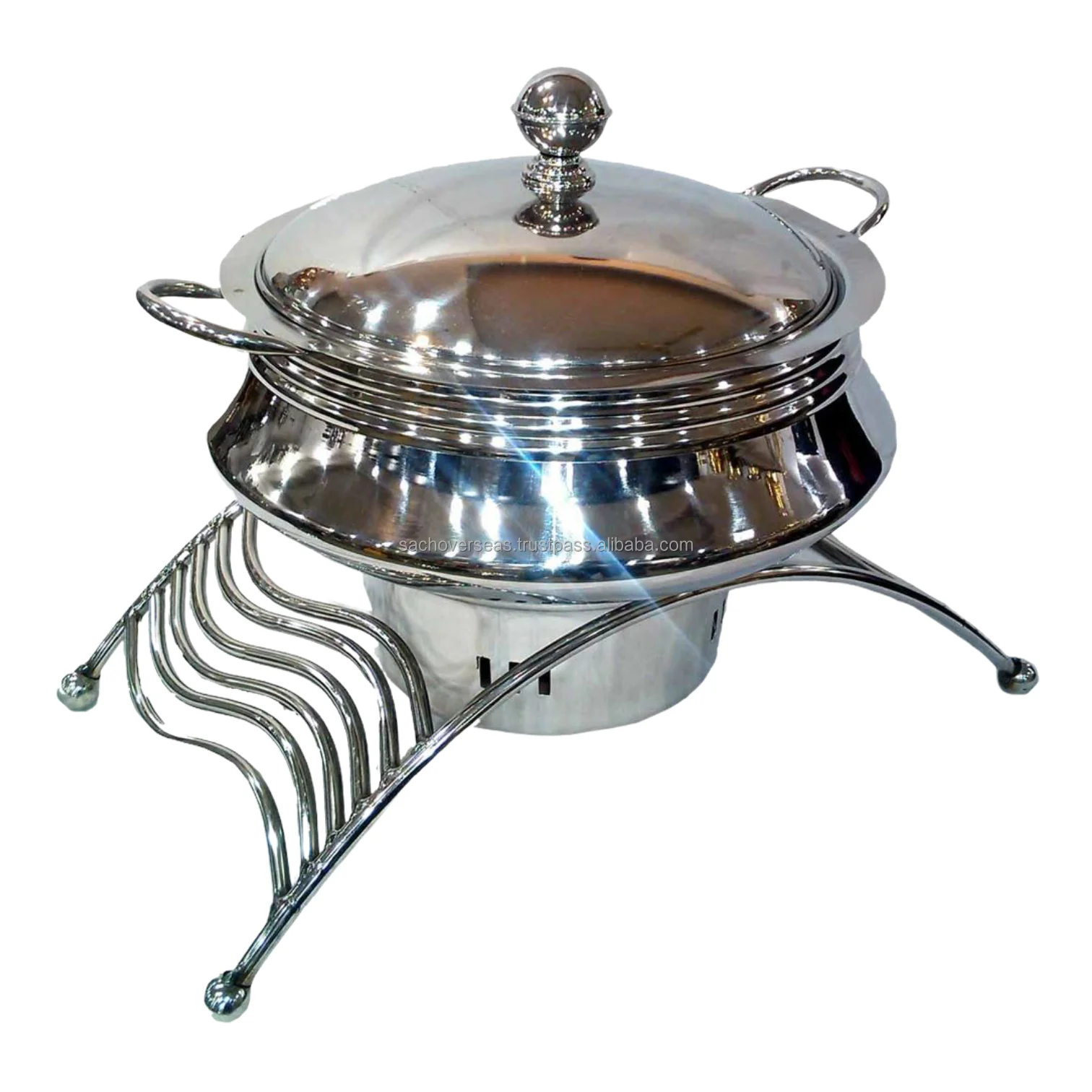 New Hotel Restaurant Commercial Catering Hammered Stainless Steel Chafing Dish for Buffet,  SS Food Warmer Chafer Dish