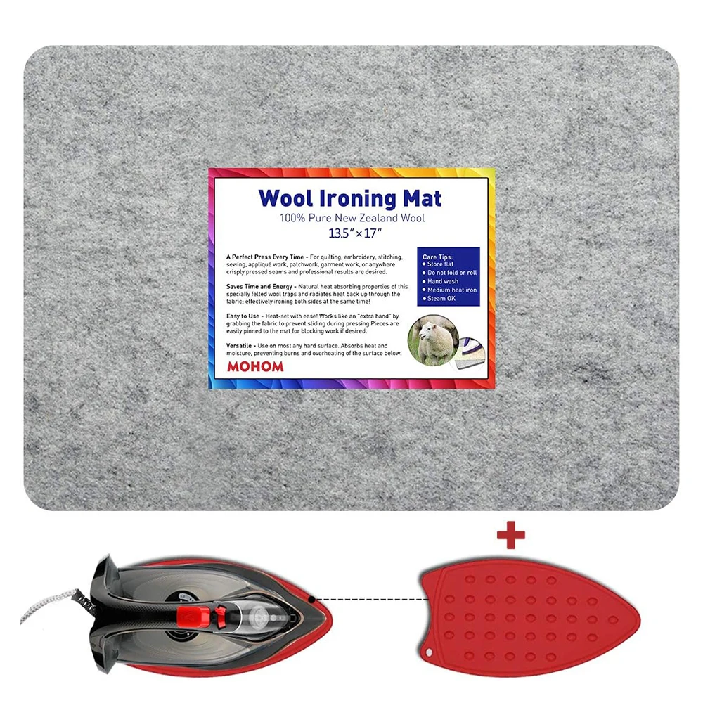 Upin silicone heat resistant mat woolen ironing mat wool ironing pressing mat for quilting