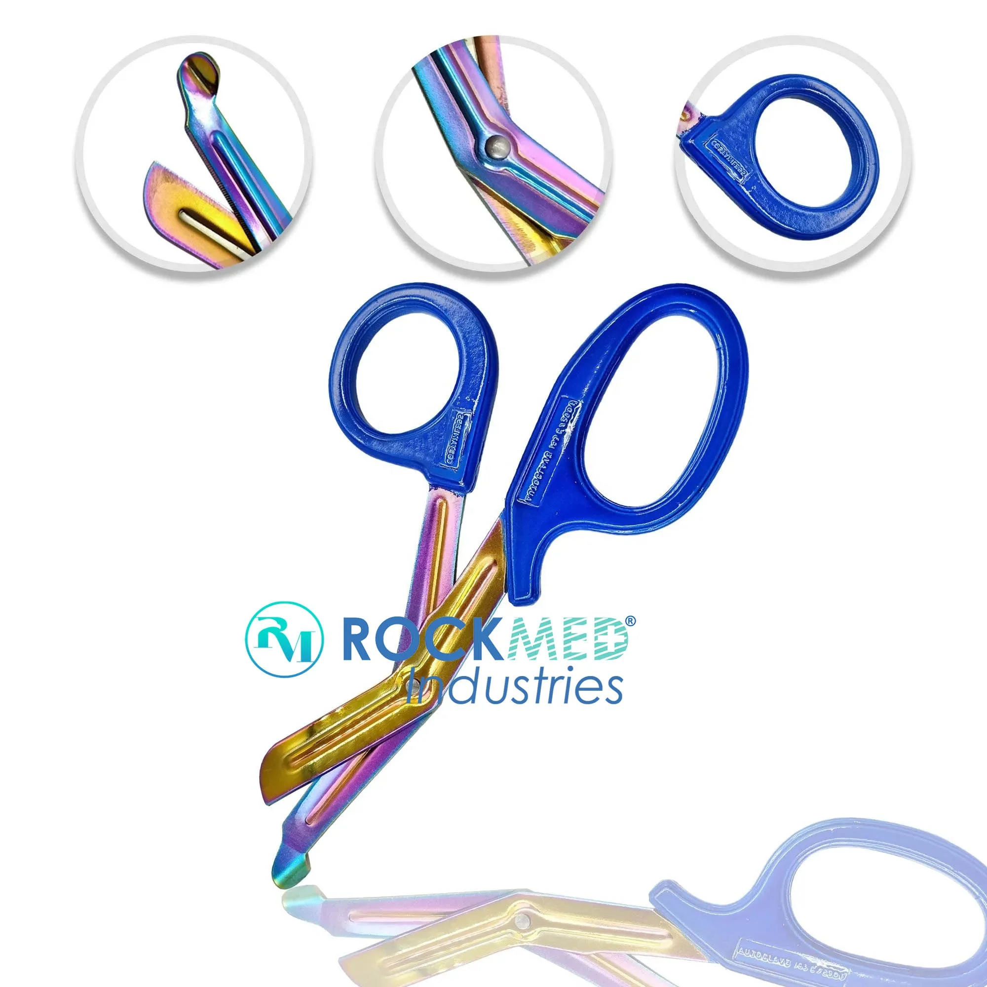 Trauma Shears Black / Safety Medical Scissors with Blunt Tip