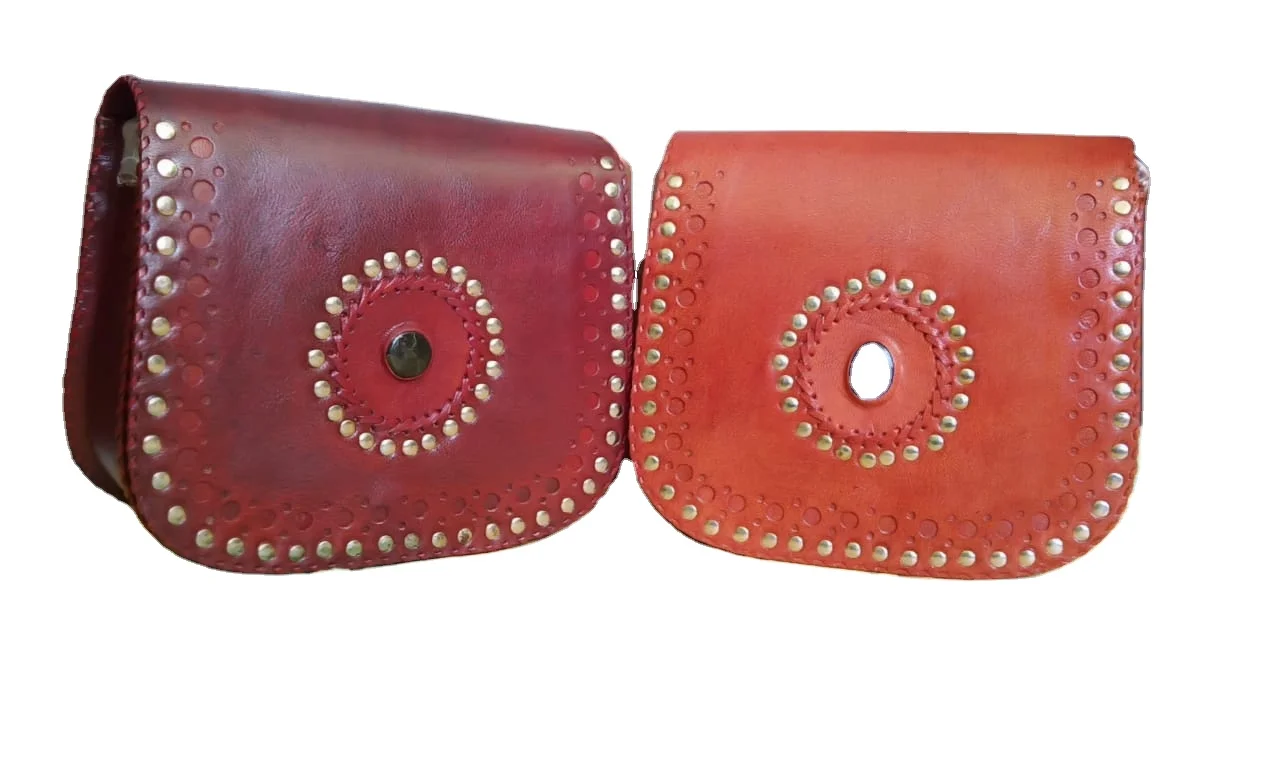 Модные кожаные сумки ручной работы в винтажном стиле, сумки через плечо с камнями, дизайнерские женские сумки ручной работы