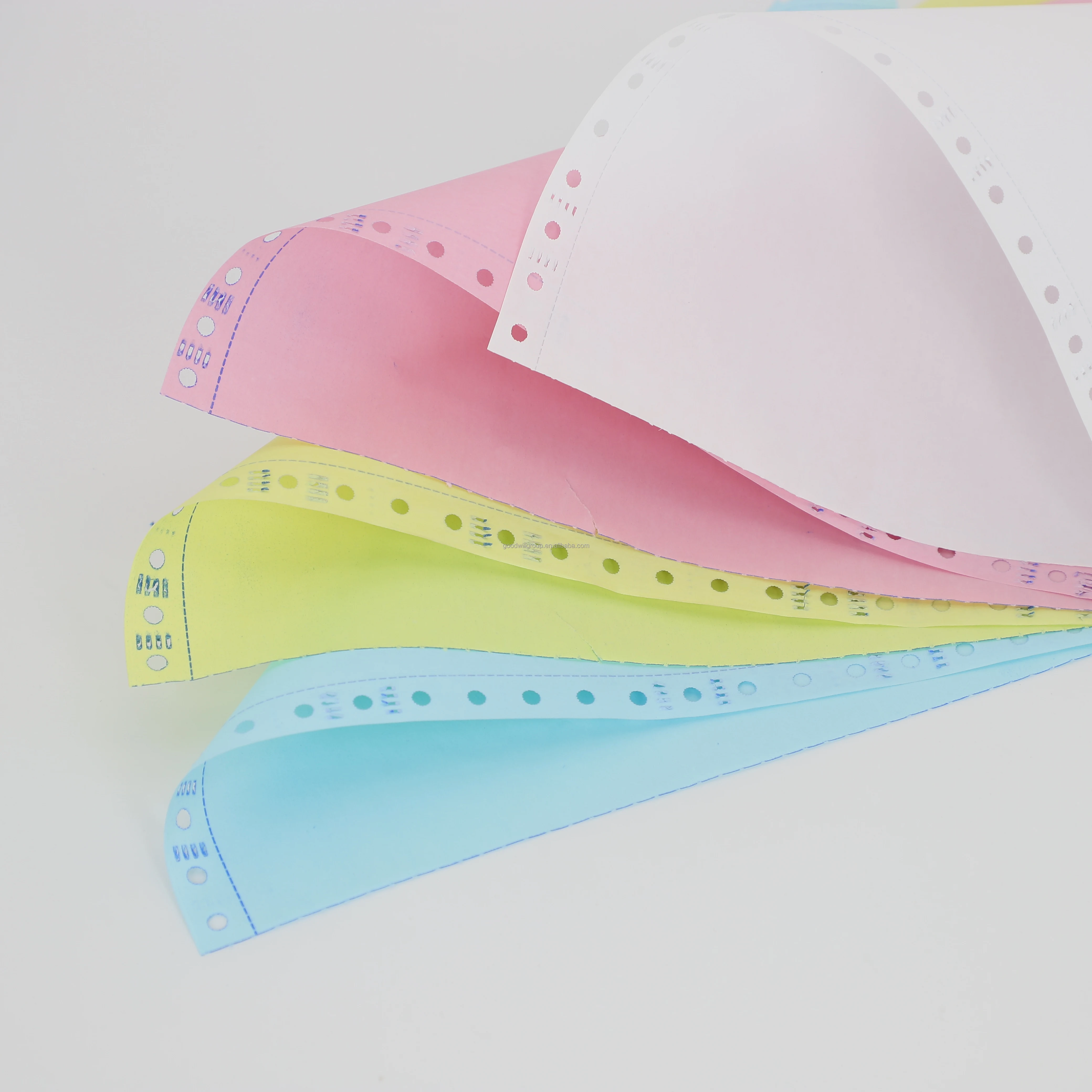 100% Virgin Wood Pulp Blue Image Invoice Paper A Grade CB/CFB/CF5 Plys Self Copy Paper