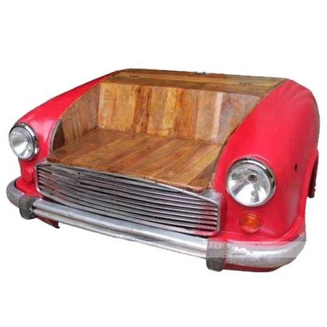 Industrial Automobile reclaimed wood car sofa vintage style car sofa
