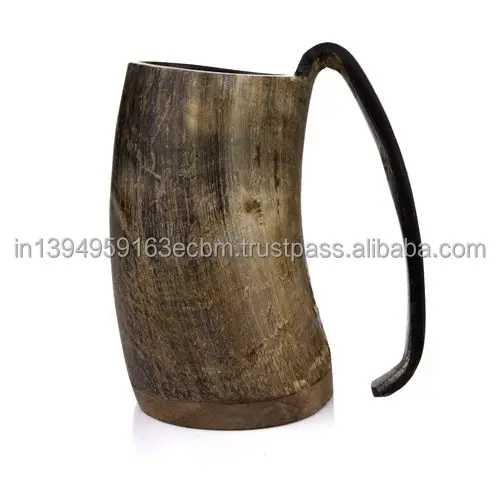 High quality curve design Natural drinking horn beer and wine whiskey coffee mug for home hotel restaurants use BY N M CRAFT