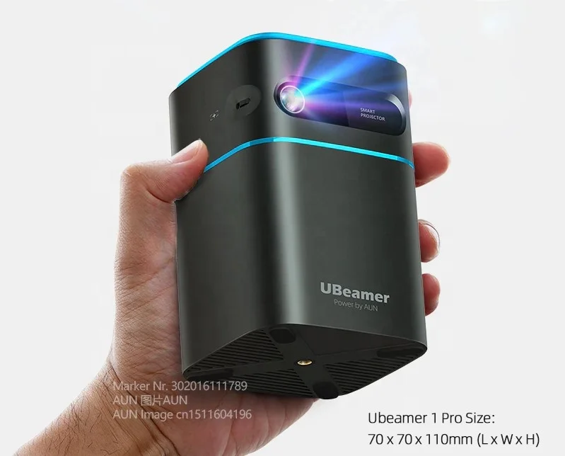 Мини-проектор AUN на Android 9 проектор Ubeamer 1 Pro 4K видеопроектор декодирует домашний кинотеатр лучевой для домашнего телефона 7000 мАч
