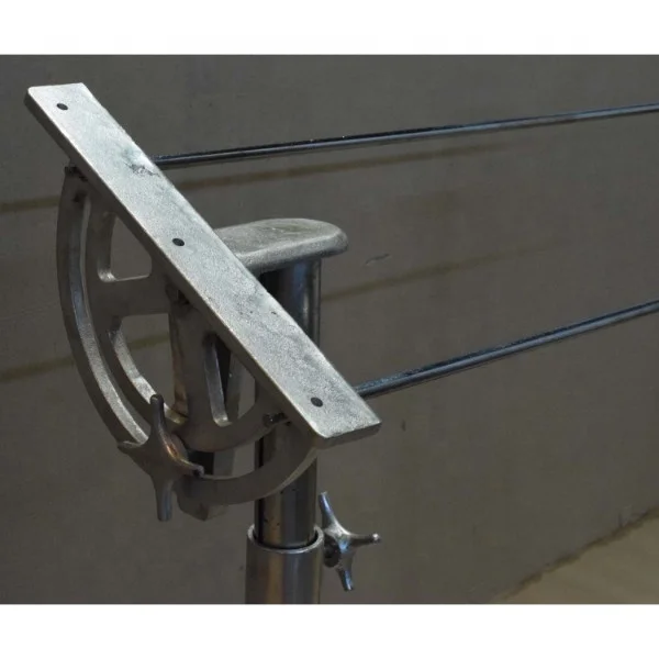 Vintage Industrial Metal  Nickel Chrome Plated Hand lifting Writing Drawing Engineer Draughtsman Painting  Drafting Table