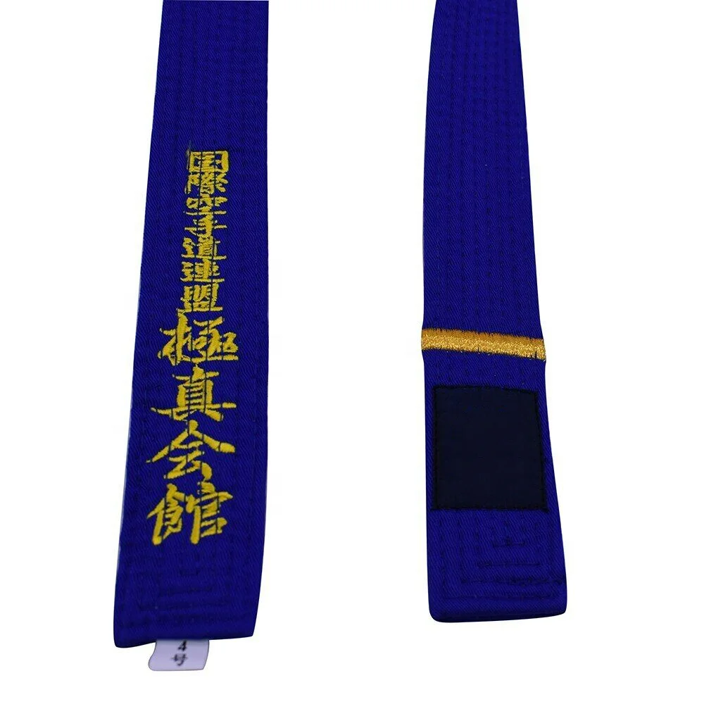 Wholesale Kyokushin Embroidered Belts Martial Arts wear Karate Bjj Judo Kyokushin Karate Belts