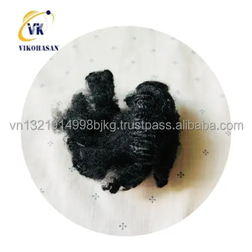 Good quality Black Fiber Solid Dry made by scraps for sofa quilt toys geotextiles mattress stuffing from Vikohasan Fiber factory