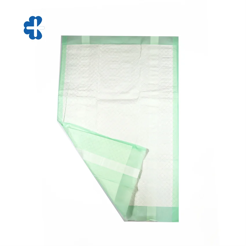 Disposable Imported Pulp Flluff  Antislip Underpad Incontinence Underpad  for Adult with Adhesive Stripes in Back PE film