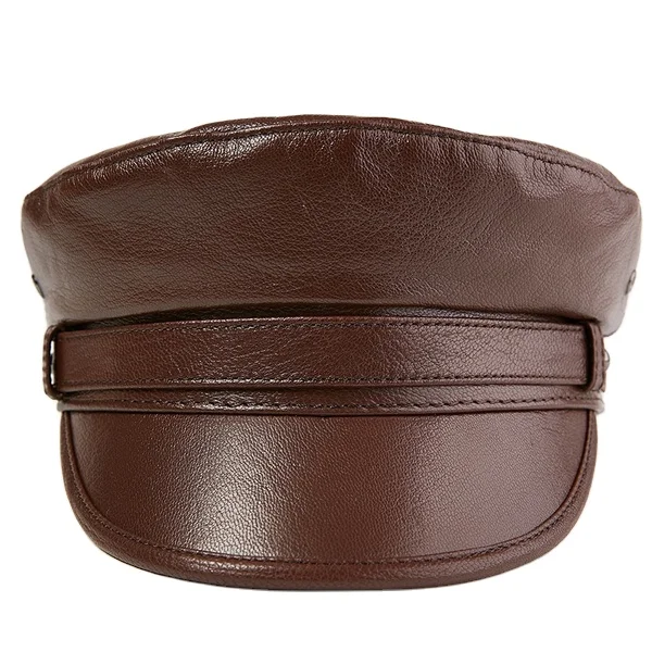 Quality Vintage British Style Fashion Hats real Leather Baker Caps Genuine Berets from Pakistan