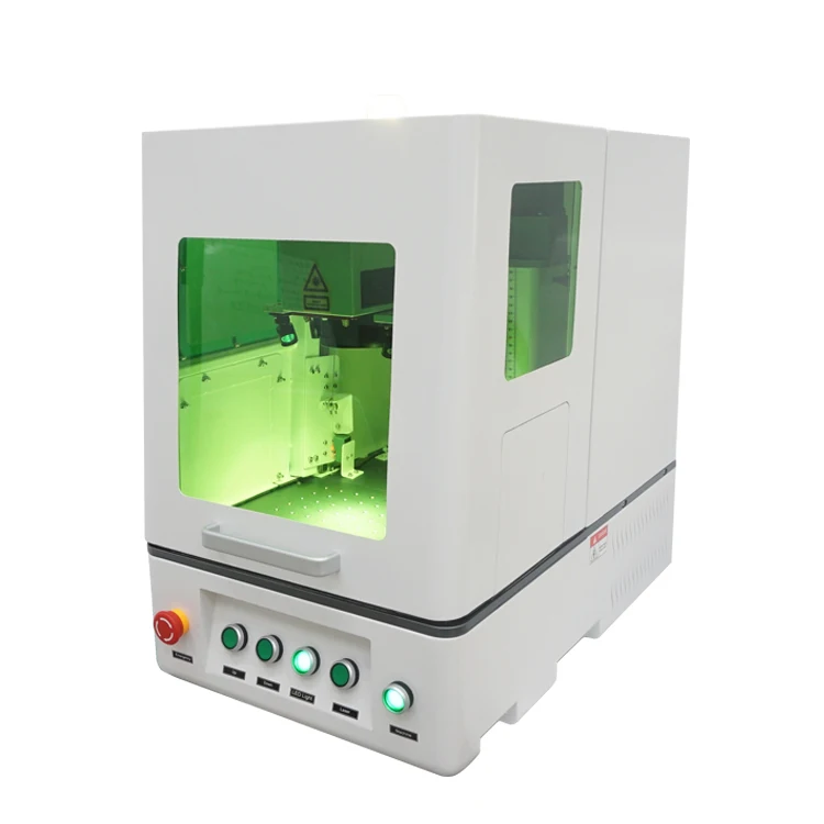 Mavenlaser desktop Enclosed 3D Fiber Laser Marking Machine jpt or raycus max cutting gold silver jewelry metal plates