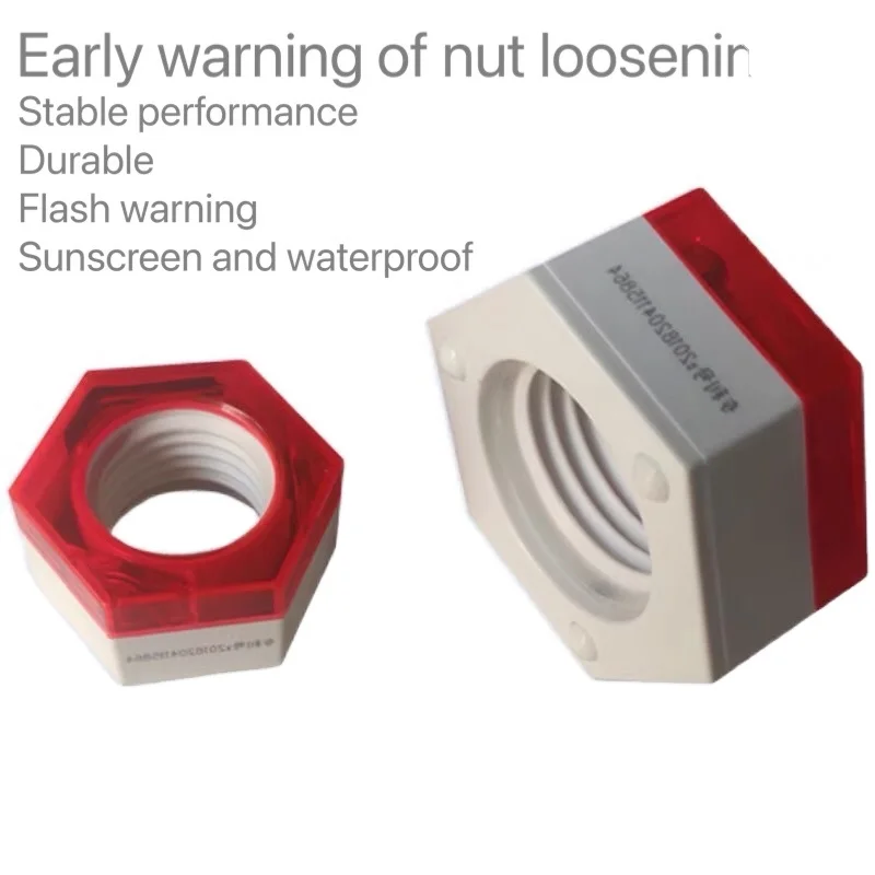 Tower crane bolt intelligent warning nut tower crane M24M30M36 standard section alarm anti-loosening luminous nut