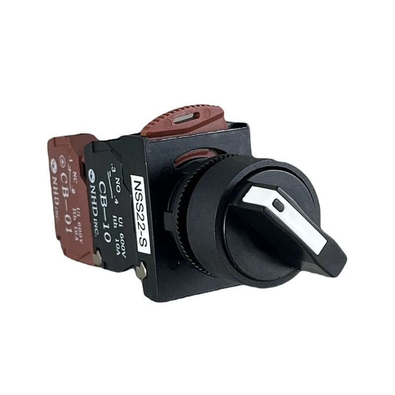 NSS22-S 2 Position Selector Switch Black