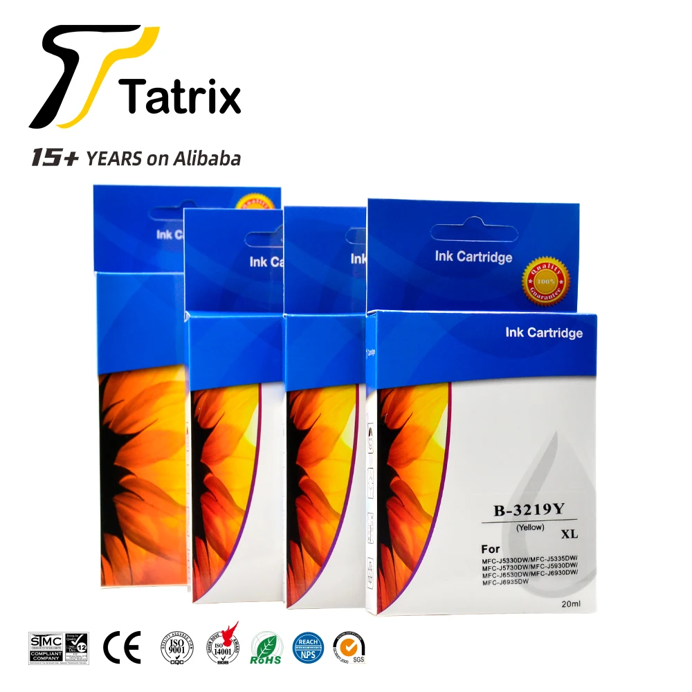 Чернильный картридж Tatrix LC3219 LC3219XL для струйных принтеров совместимый с цветами премиум-класса