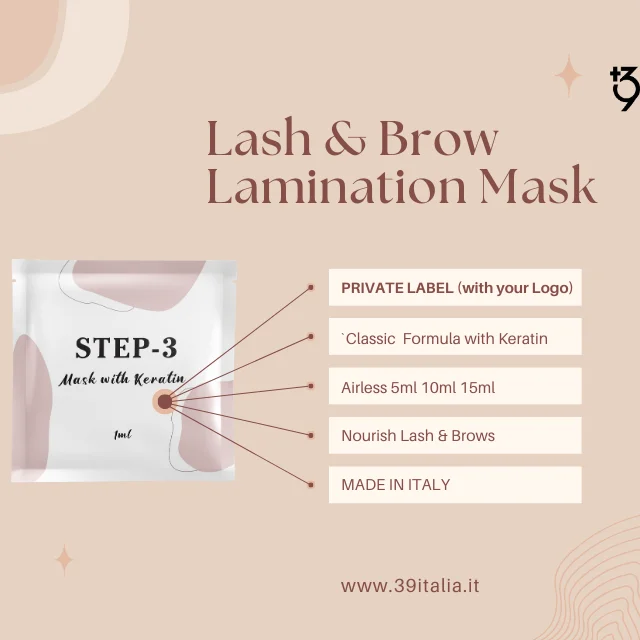 Single Sachet STEP 3 Private Label Italian Keratin Airless Lash Lift Treatment Various Capacities Eye Use Face Wholesal Collagen
