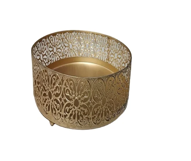 Hot Selling Square Stainless Steel Aluminium Tray with Gold Plating for Serving Fruits Foods for Weddings Kitchen Use Arab Style