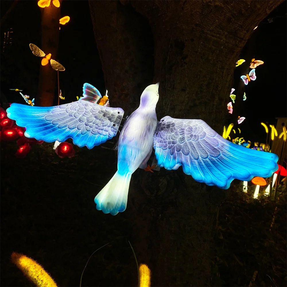 And peace day celebrations dynamic bird-themed decor christmas outdoor light decorations ramadan garden pigeon 3d