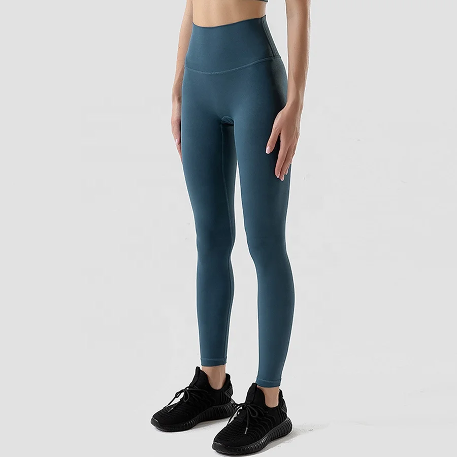 Amazon Wholesale Fashion New Style Black white Gary High Waisted Tight Seamless Yoga Legging