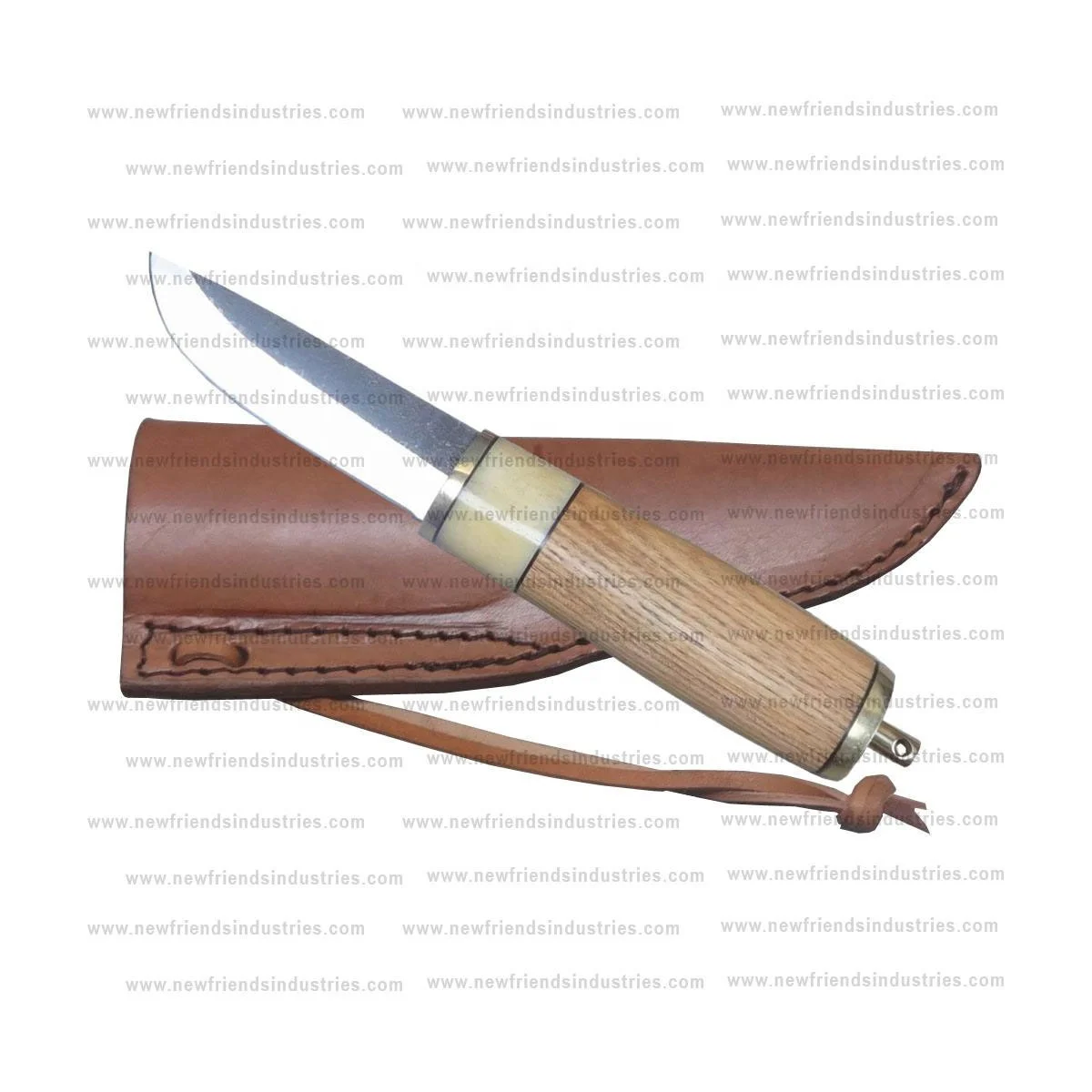 Top Seller Forged High Carbon Steel Blade GOTLAND VIKING KNIFE, Hunting Knife Bone Handle With Brass Bolsters & Leather Scabbard