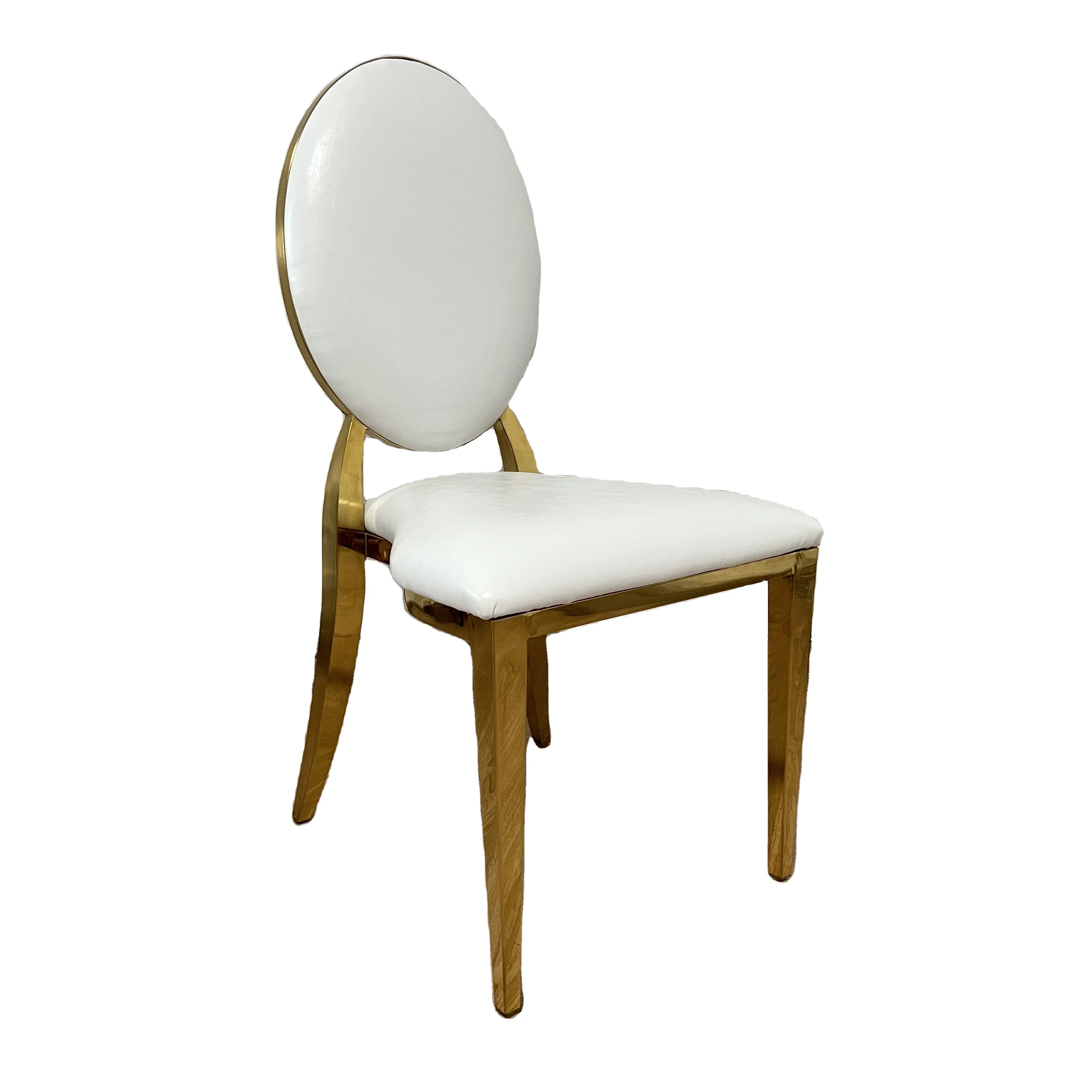 Hot Sale Metal Dining Louis Chair With Leather Seat For Party Wedding Banquet Events