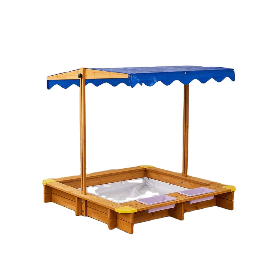 Backyard Children Wooden playground outdoor Sandpit Toys sandbox for kids Playground sandbox