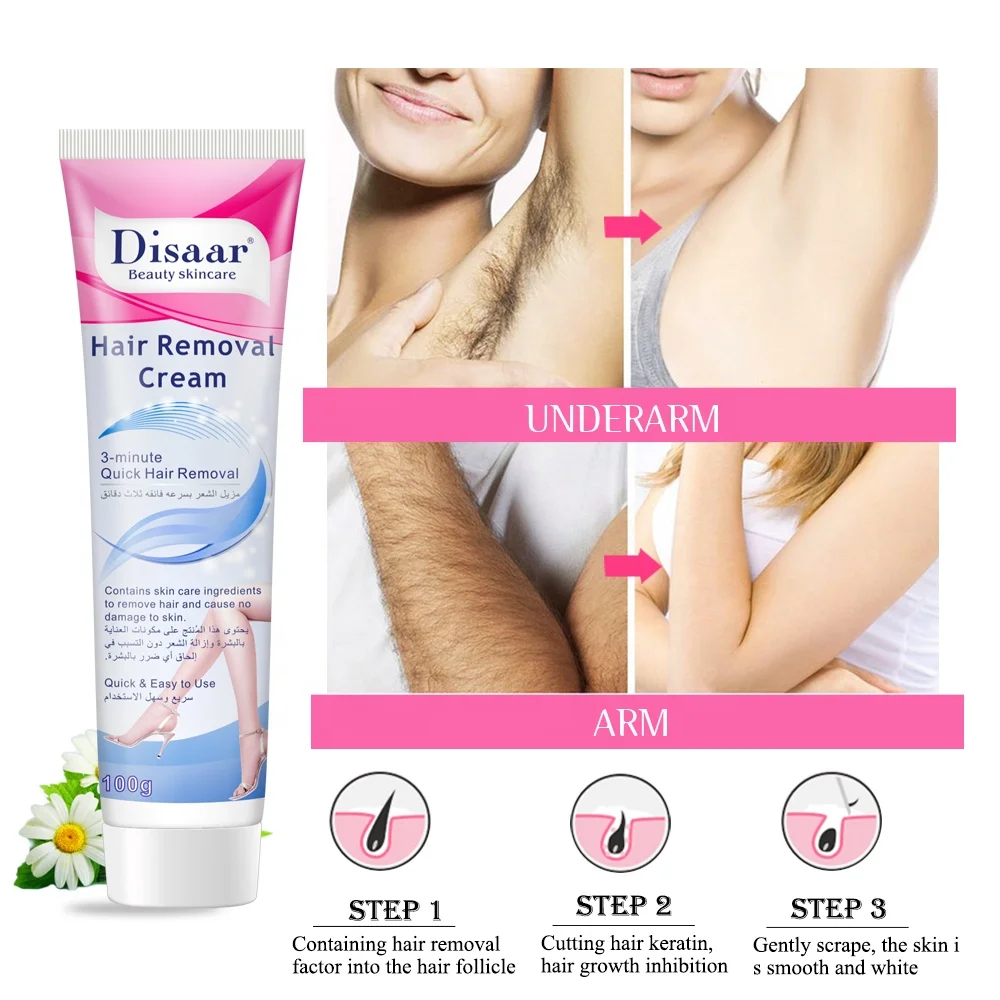 Disaar natural legs underarm body rapid hair removal smooth skin hair removal cream