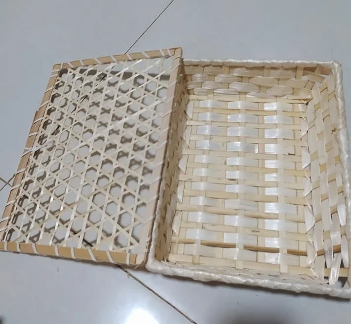 Bamboo Weaving Serving Dish - Natural bamboo food basket