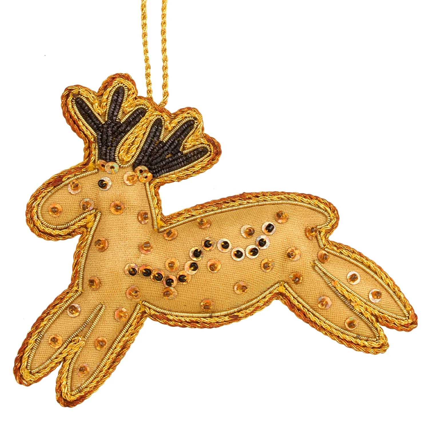 Handmade Handcrafted Embroidered Beaded Velvet satin Christmas Decorations Ornament Santa  Socks   Giraffe Elephant  Customized