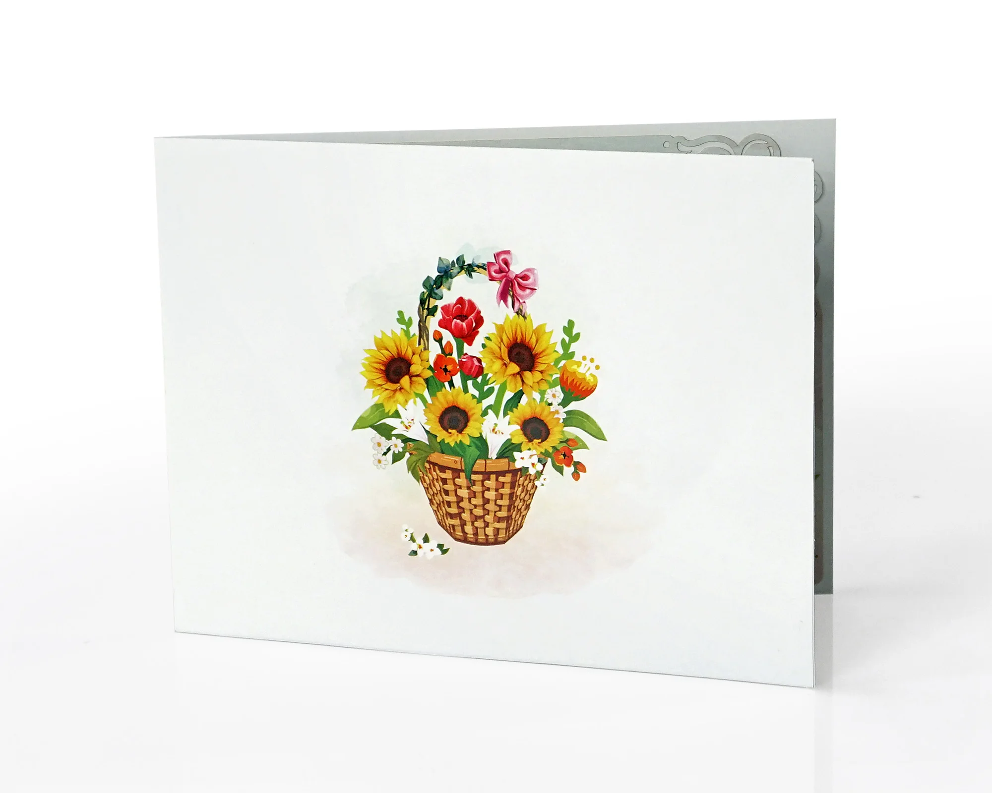 Paper Art vase Flower 3D Pop-up cards for Birthday day or Mother Day Wholesale