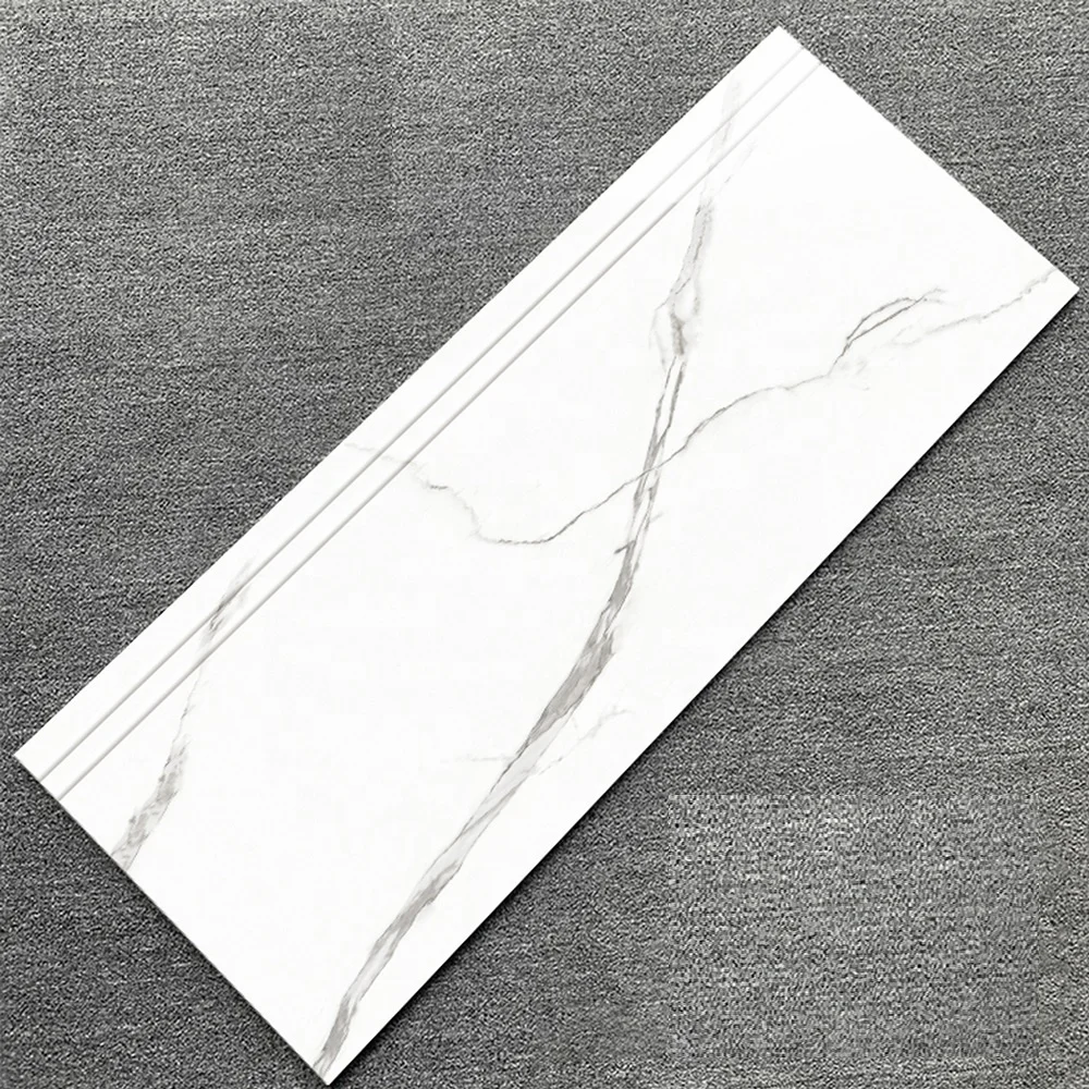 High-End Polished Glossy 450x1200mm 300x1200mm Glazed Porcelain Floor Tiles Living Room Quality Step Riser Stairs Tiles Premium