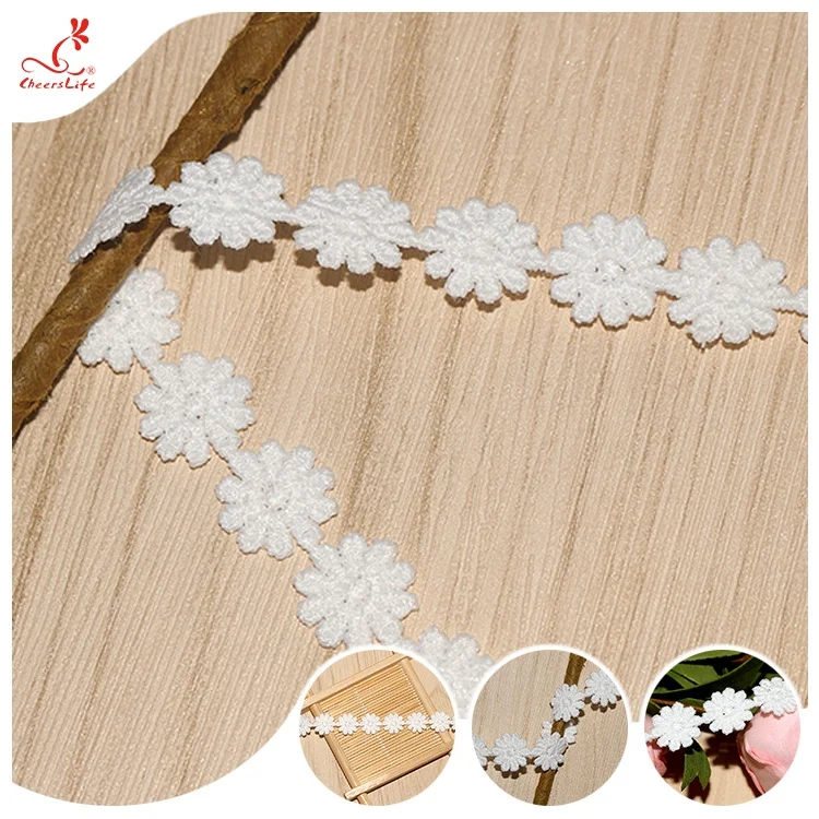 2023 New Arrival Sourcing Factory Polyester Jacquard Lace Trim Guipure Ribbon Embroidery Lace For Women Garment