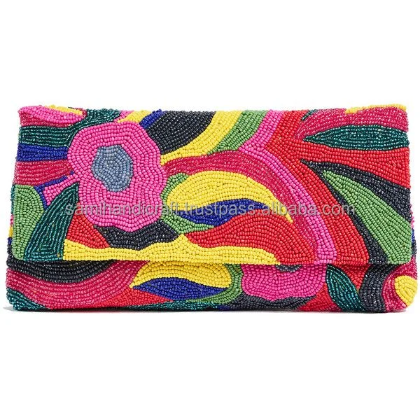 Женский атласный кошелек с бусинами в 2024 стиле