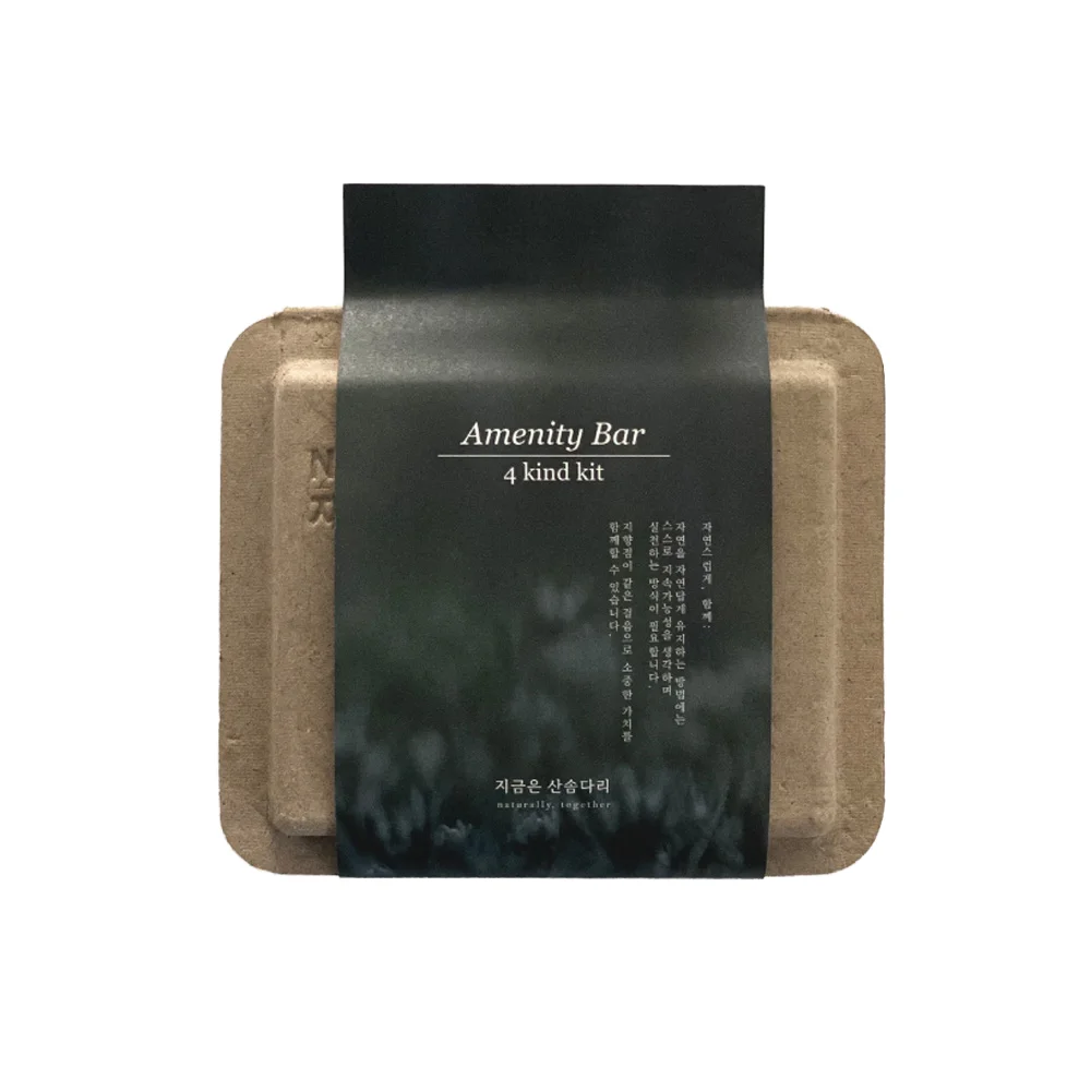 [EDELWEISS NATURE] Amenity Bar 4 kind kit Hotel Soaps and Toiletries Bulk Hotel Amenities set Bath Soap Bar Wholesale