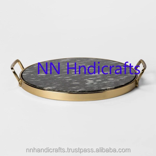 Новое поступление современный дизайн круглый античный полированный деревянный поднос из манго для дома отеля ресторана по оптовой цене