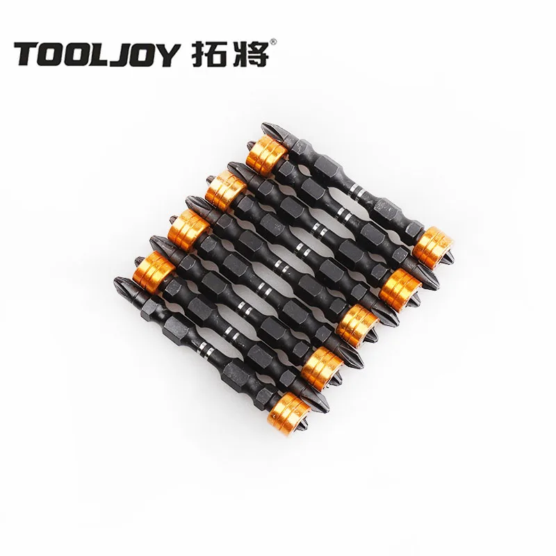 TOOLJOY Factory Hot-selling magnetic ring screwdriver bits in High Quality PH2 Double end Screwdriver Bit for Powerful tools